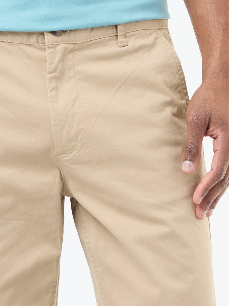Regular-fit chino broek Biege - Kiabi