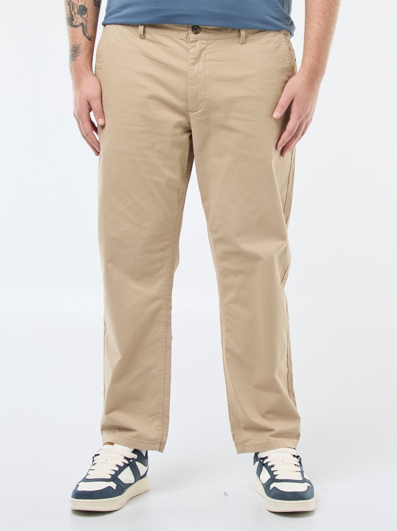 Regular-fit chino L34 Biege - Kiabi