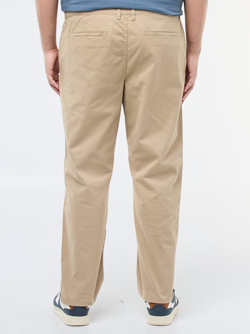 Regular-fit chino L34 Biege - Kiabi