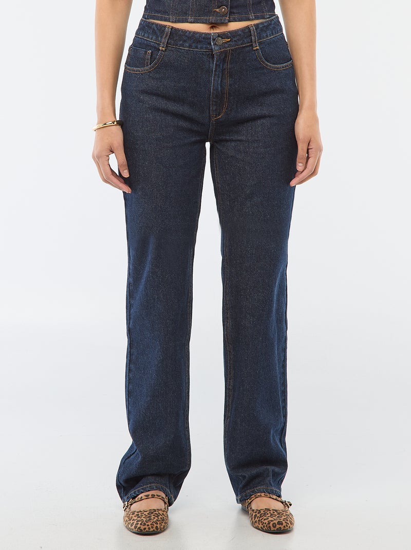 Regular fit denim broek van katoen - L34 Blauw - Kiabi