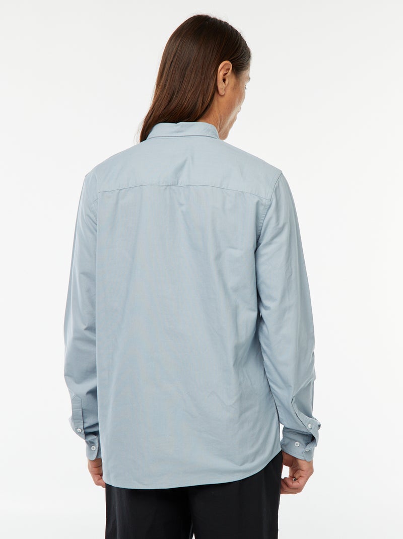 Regular-fit hemd van oxfordkatoen Blauw - Kiabi