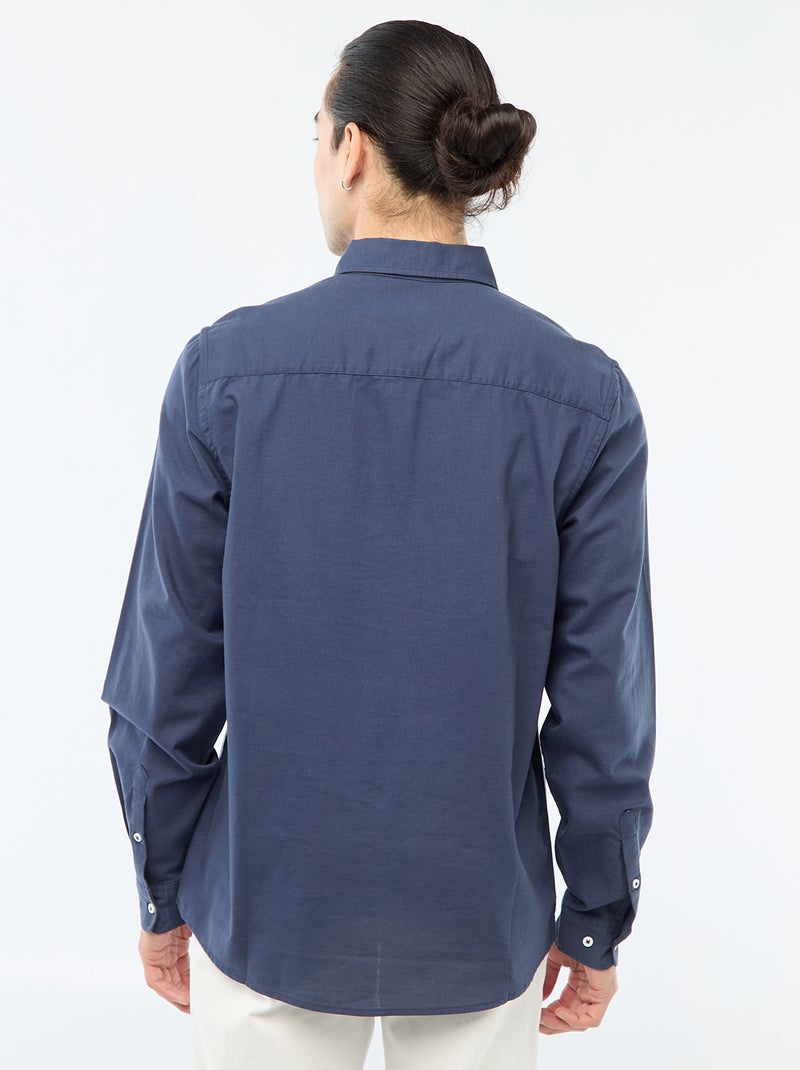 Regular-fit hemd van oxfordkatoen Blauw - Kiabi