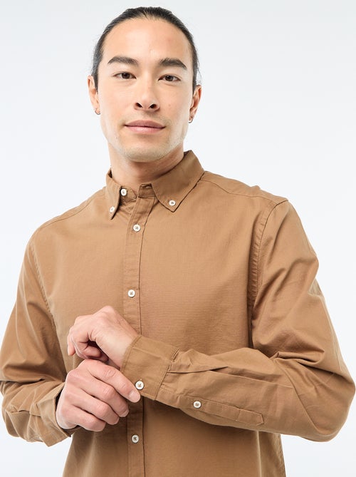 Regular-fit hemd van oxfordkatoen - Kiabi