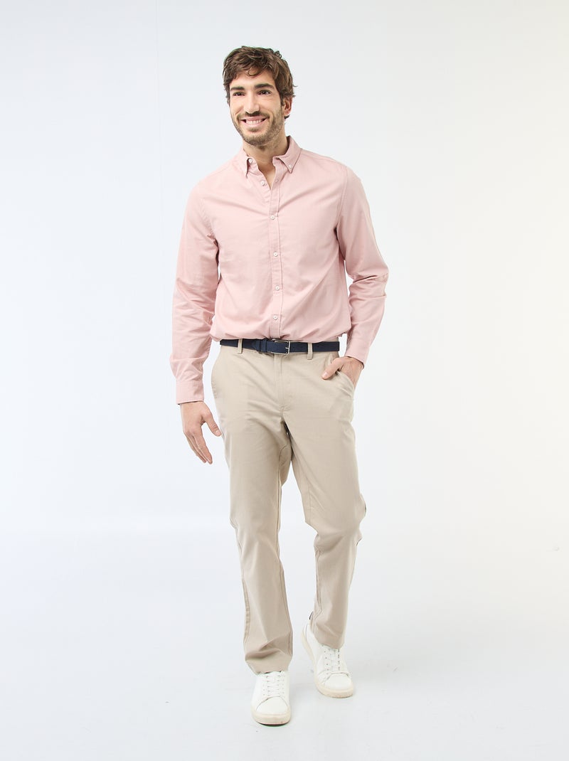 Regular-fit hemd van oxfordkatoen Rose - Kiabi