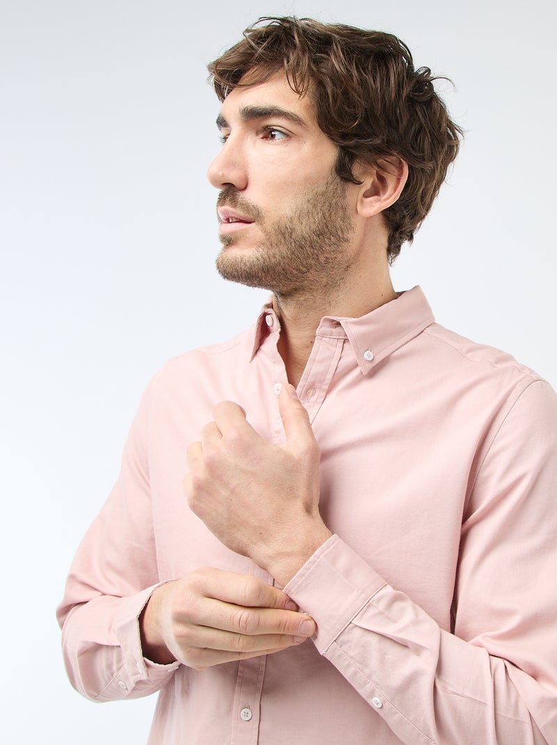 Regular-fit hemd van oxfordkatoen Rose - Kiabi