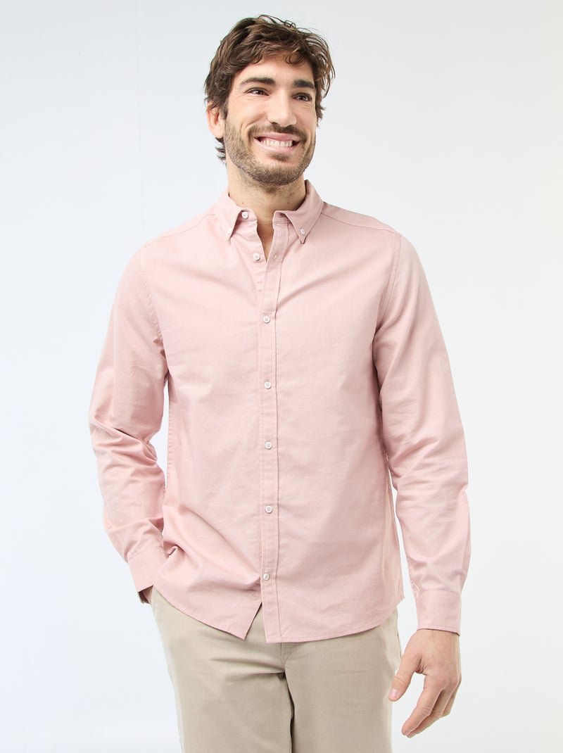 Regular-fit hemd van oxfordkatoen Rose - Kiabi