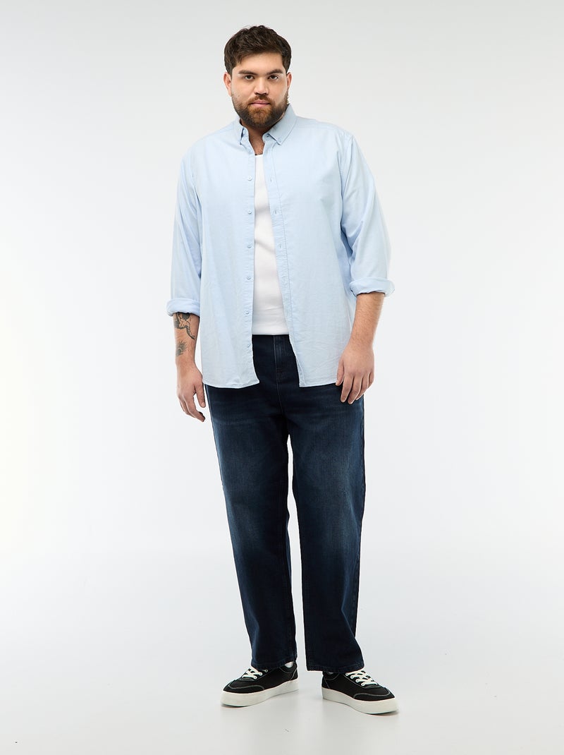 Regular fit hemd van ribtricot Wit - Kiabi