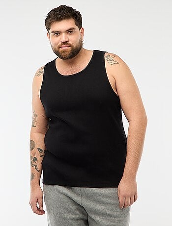 Regular fit hemd van ribtricot