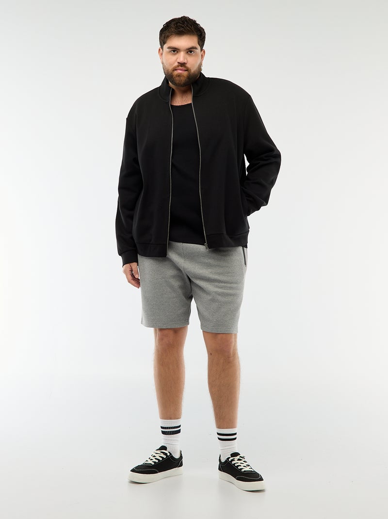 Regular fit hemd van ribtricot Zwart - Kiabi