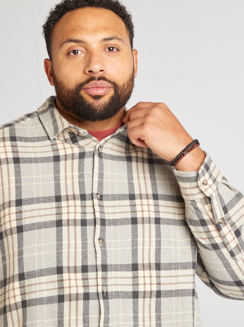 Regular-fit houthakkershemd GRIJS - Kiabi