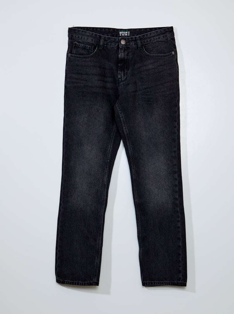 Regular-fit jeans L30 ZWART - Kiabi