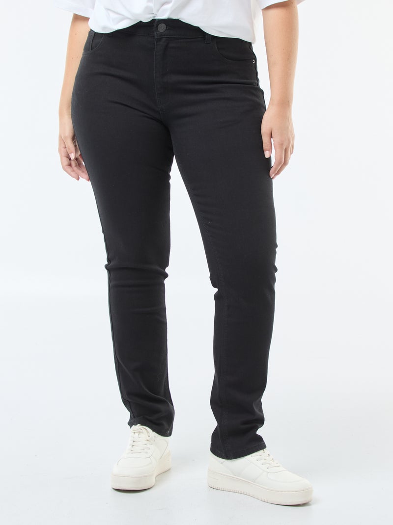 Regular-fit jeans L32 ZWART - Kiabi