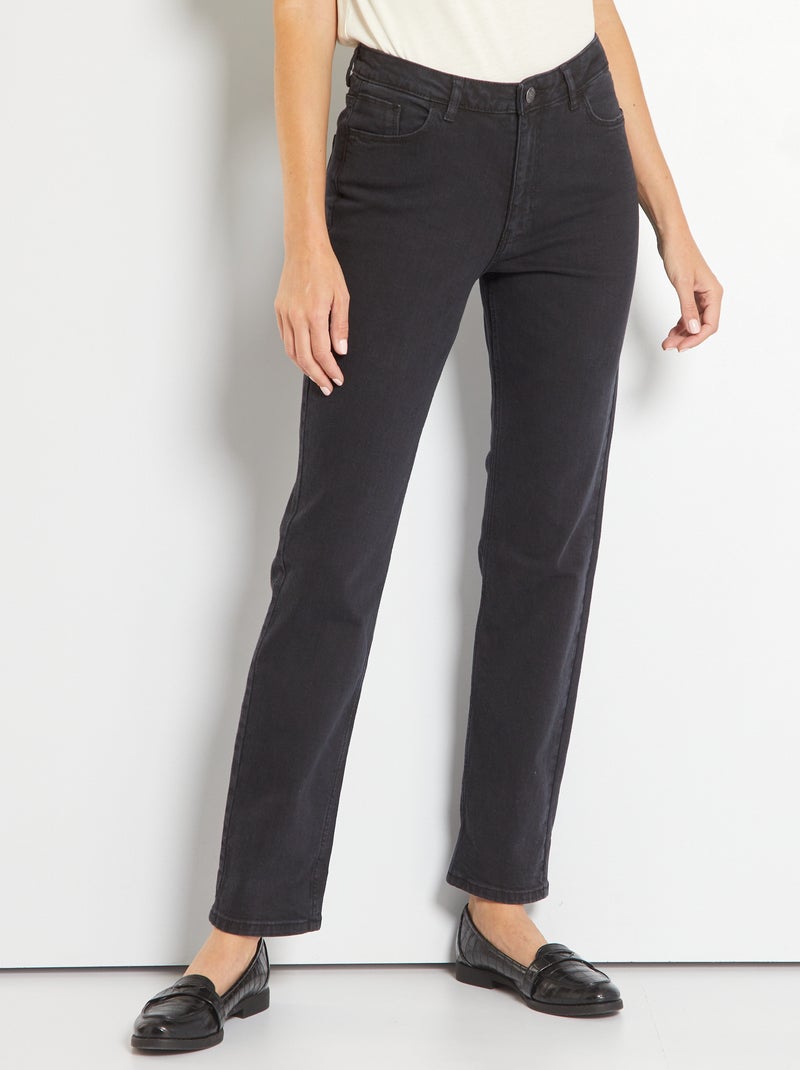 Regular-fit jeans L32 ZWART - Kiabi