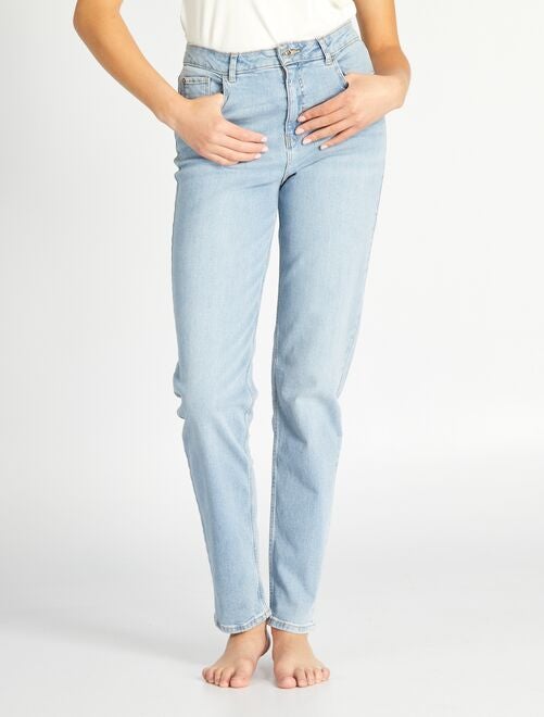 Regular-fit jeans met hoge taille L34 - Kiabi