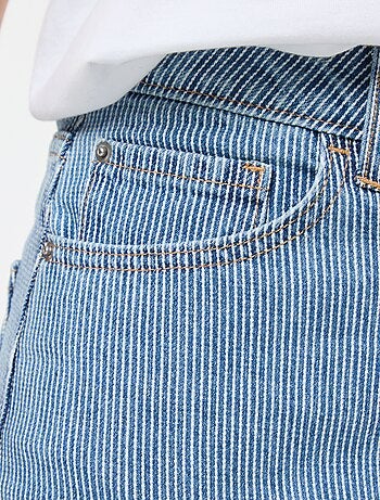 Regular fit jeans met katoenen strepen