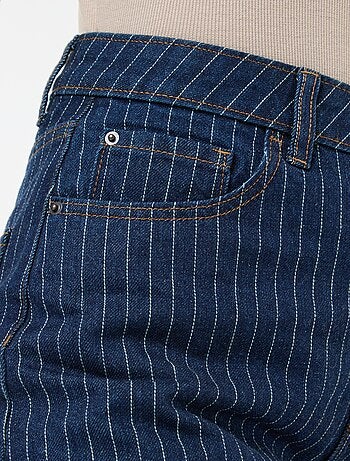 Regular fit jeans met katoenen strepen