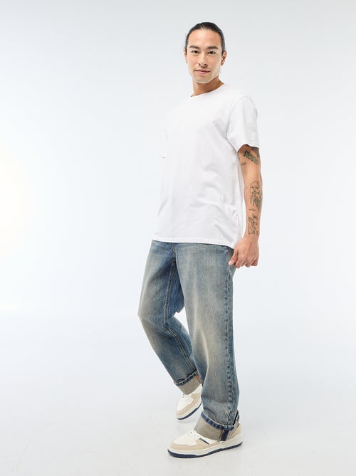 Regular fit jeans met omslag - L32 - Kiabi