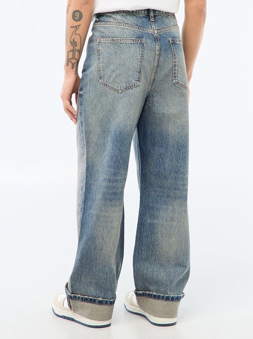 Regular fit jeans met omslag - L32 - Kiabi