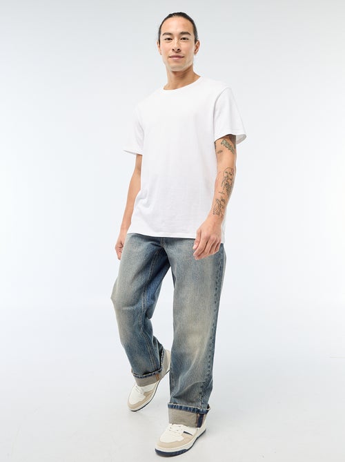 Regular fit jeans met omslag - L32 - Kiabi