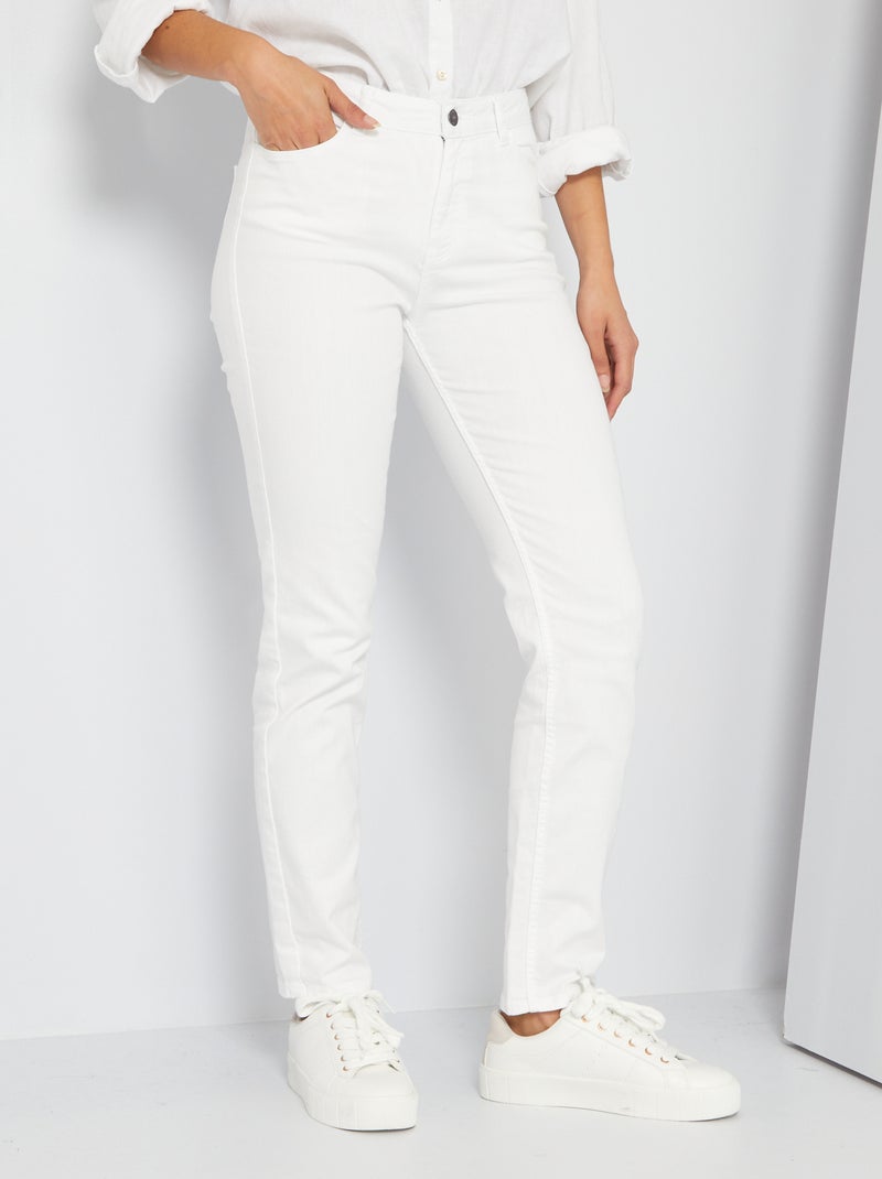 Regular-fit jeans US34 sneeuw wit - Kiabi