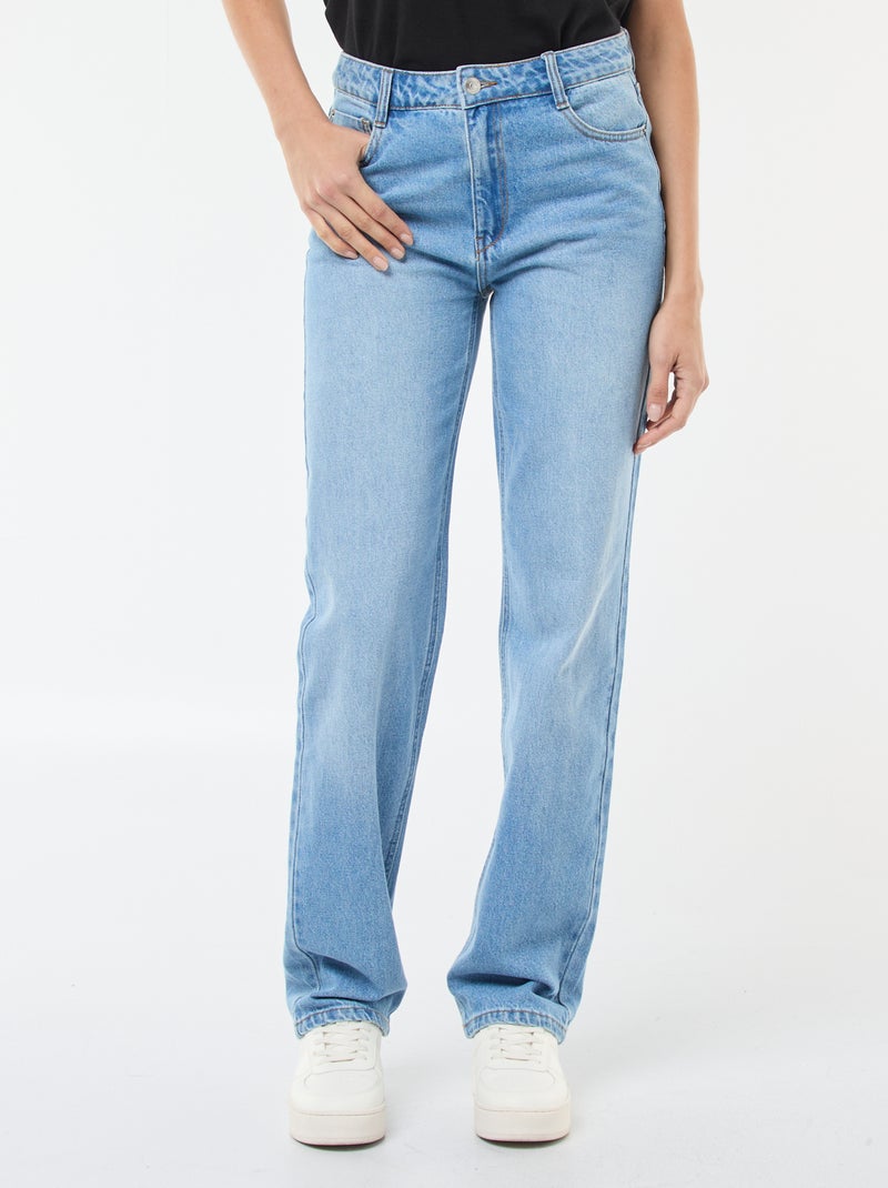 Regular fit jeans van katoen - L34 Blauw - Kiabi