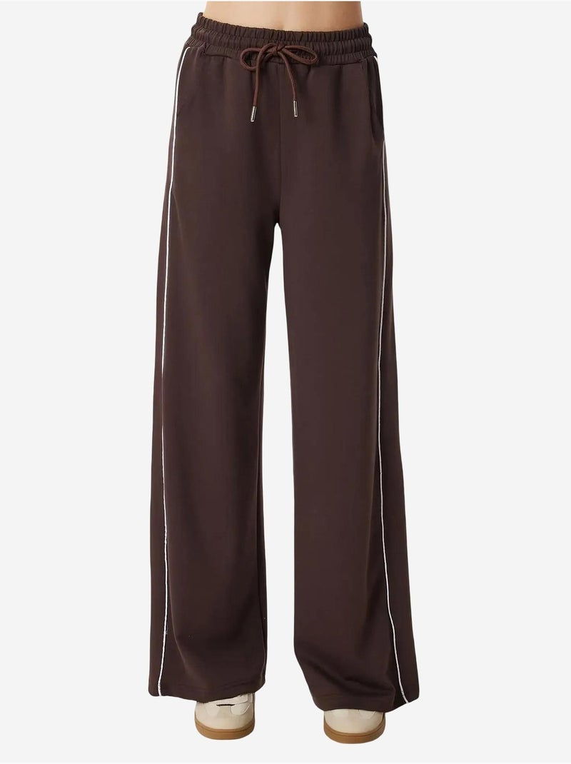 Regular fit katoenen gebreide joggingbroek istanbul Chocoladebruin - Kiabi