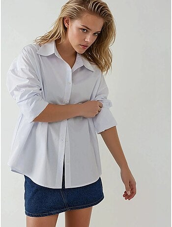 Regular fit katoenen overhemd met knoopdetails hiccup