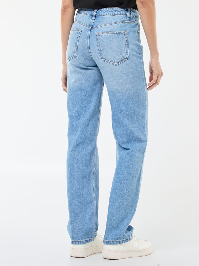 Regular-fit, katoenen spijkerbroek - L34 Blauw - Kiabi