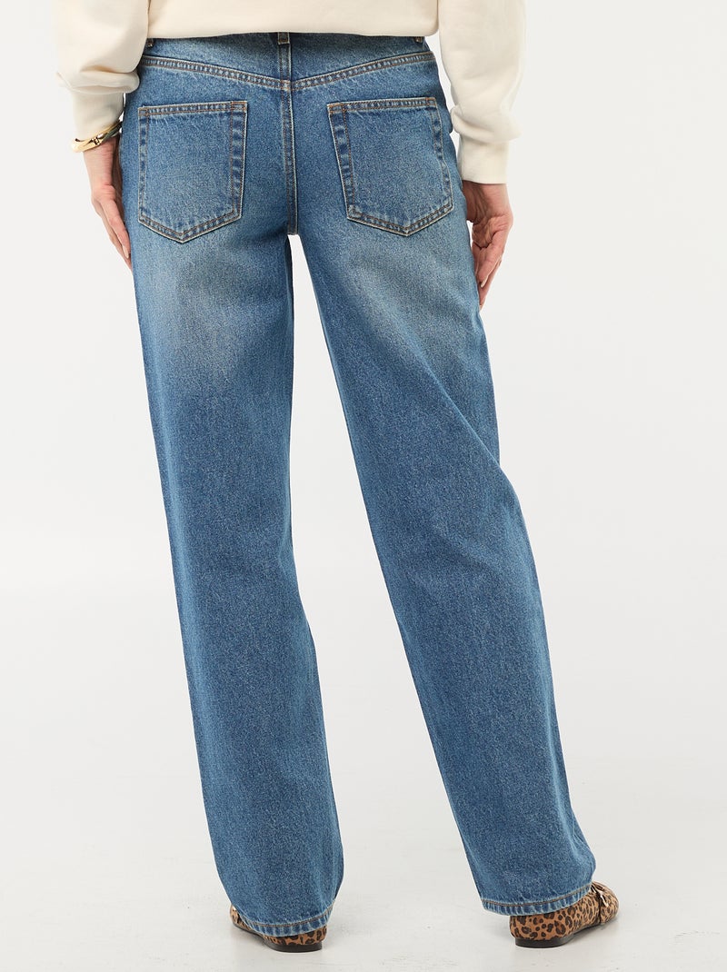 Regular-fit, katoenen spijkerbroek - L34 Blauw - Kiabi