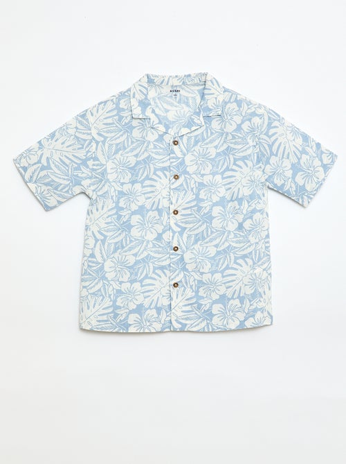 Regular fit overhemd met korte mouwen van katoen - Kiabi