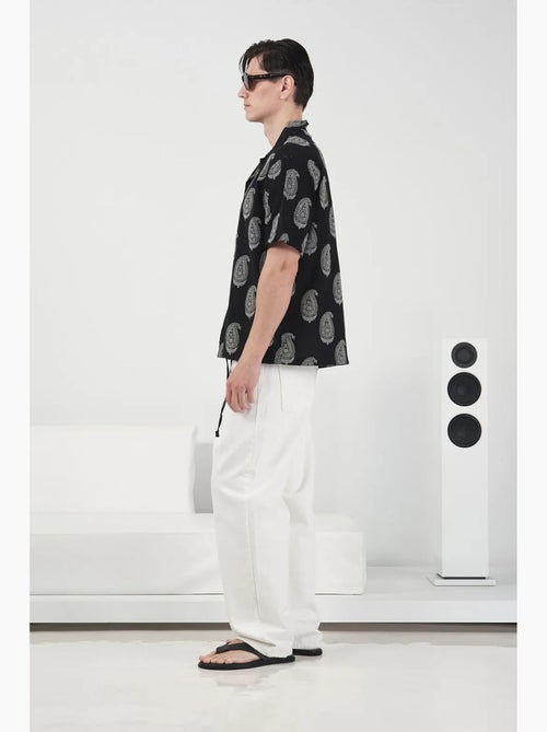 Regular fit overhemd met paisleyprint en knoopsluiting giesto - Kiabi