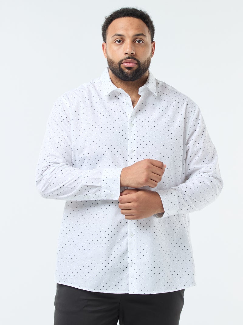 Regular-fit overhemd met print Wit - Kiabi