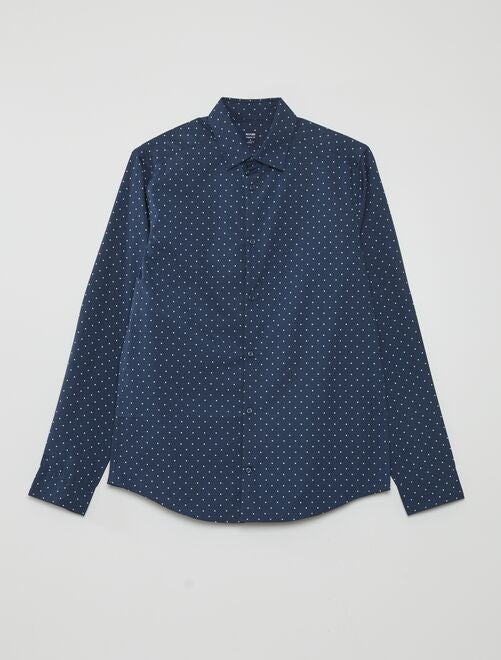 Regular-fit overhemd met stippenprint - Kiabi