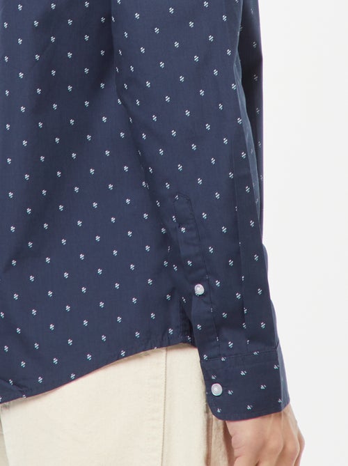 Regular-fit overhemd met stippenprint - Kiabi
