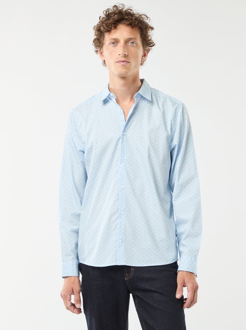Regular-fit overhemd met stippenprint - Kiabi
