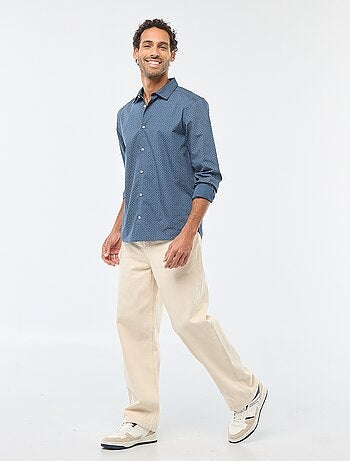 Regular-fit overhemd met stippenprint