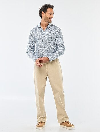 Regular-fit overhemd met stippenprint