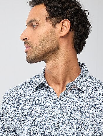 Regular-fit overhemd met stippenprint