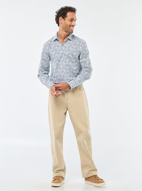 Regular-fit overhemd met stippenprint - Kiabi