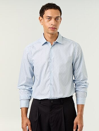 Regular-fit overhemd met stippenprint