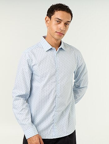 Regular-fit overhemd met stippenprint