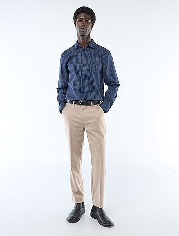 Regular-fit overhemd met stippenprint