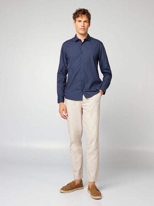 Regular-fit overhemd met stippenprint - Kiabi