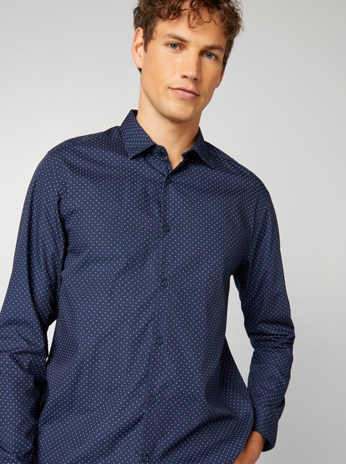 Regular-fit overhemd met stippenprint - Kiabi