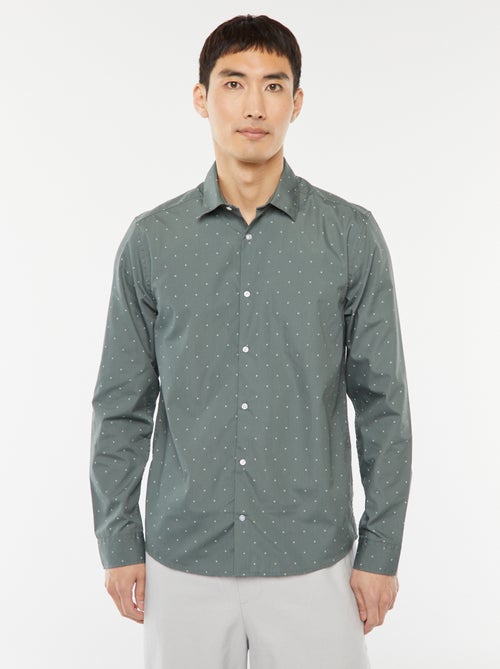 Regular-fit overhemd met stippenprint - Kiabi