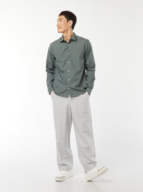 Regular-fit overhemd met stippenprint - Kiabi