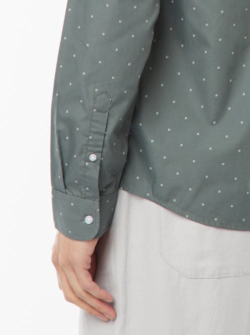 Regular-fit overhemd met stippenprint - Kiabi