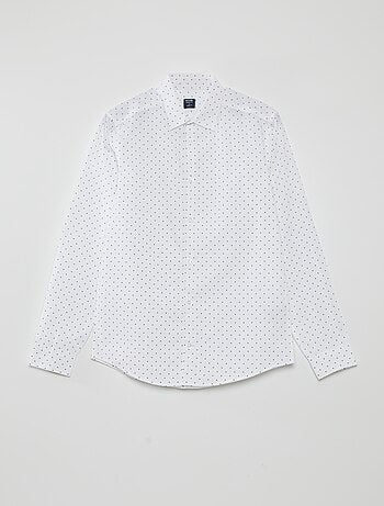 Regular-fit overhemd met stippenprint