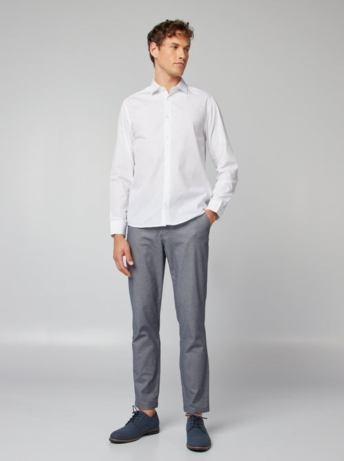Regular-fit overhemd met stippenprint - Kiabi