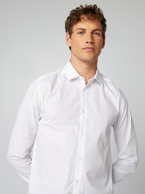 Regular-fit overhemd met stippenprint - Kiabi